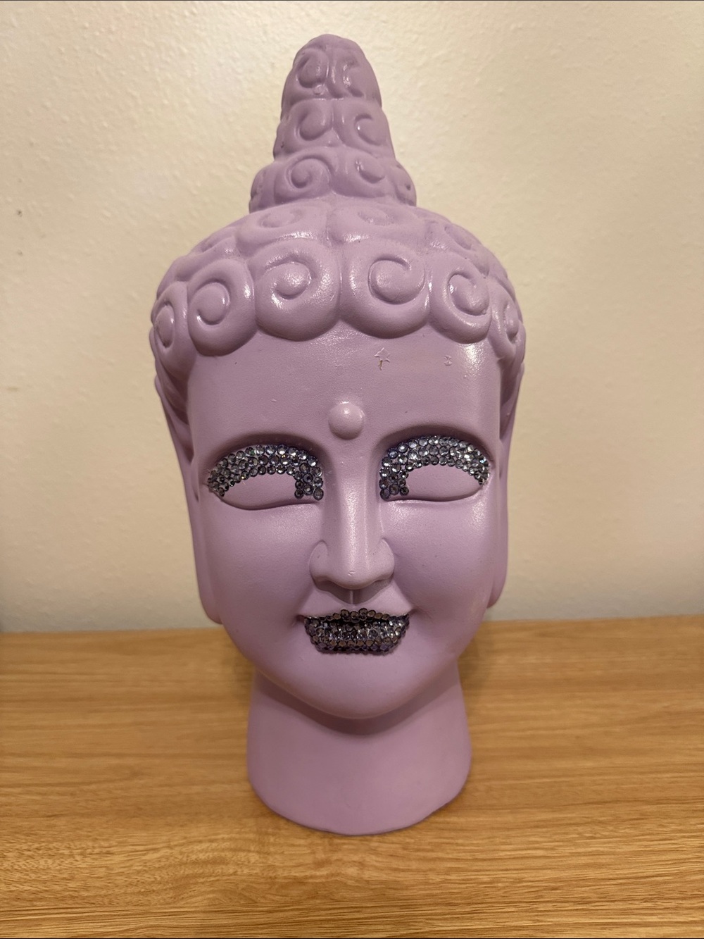 Decorative Lavender Buddha Head Statue - Home Accents